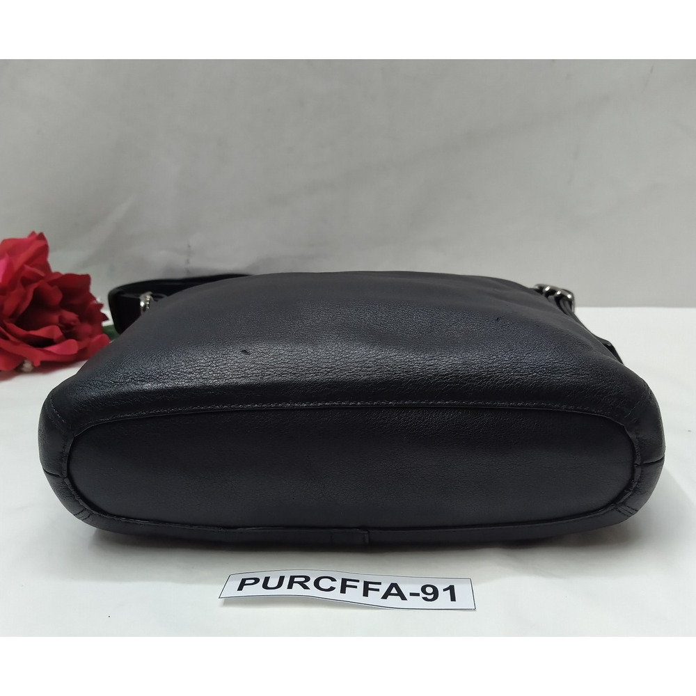 Coach Black Leather Zipper Closure Crossbody Shoulder Bag - Vintage - Picture 6 of 16